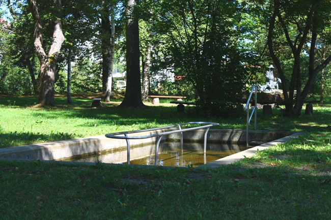 Kneippen im Stadtpark Zwiesel.