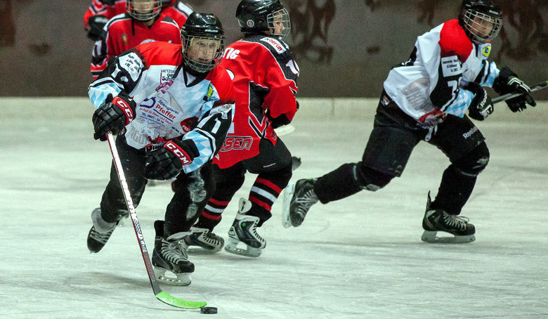 Eishockey-Spiel in der Eishalle Regen