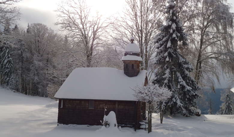 Harlachberg Kapelle im Winter