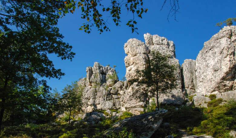 Großer Pfahl in Weißenstein bei Regen