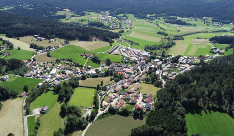 Luftbild von Achslach