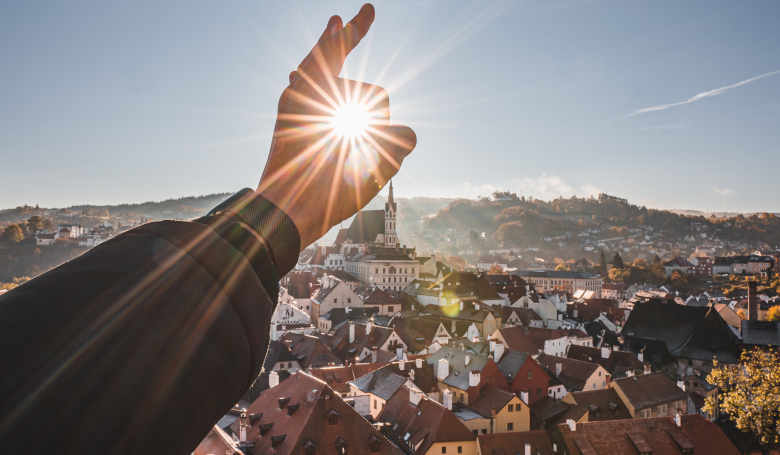 Blick auf Český Krumlov