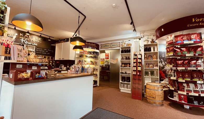Ein Blick in den Laden der Kaffeerösterei Kirmse.