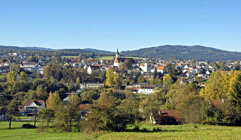 Blick auf die Stadt Viechtach.