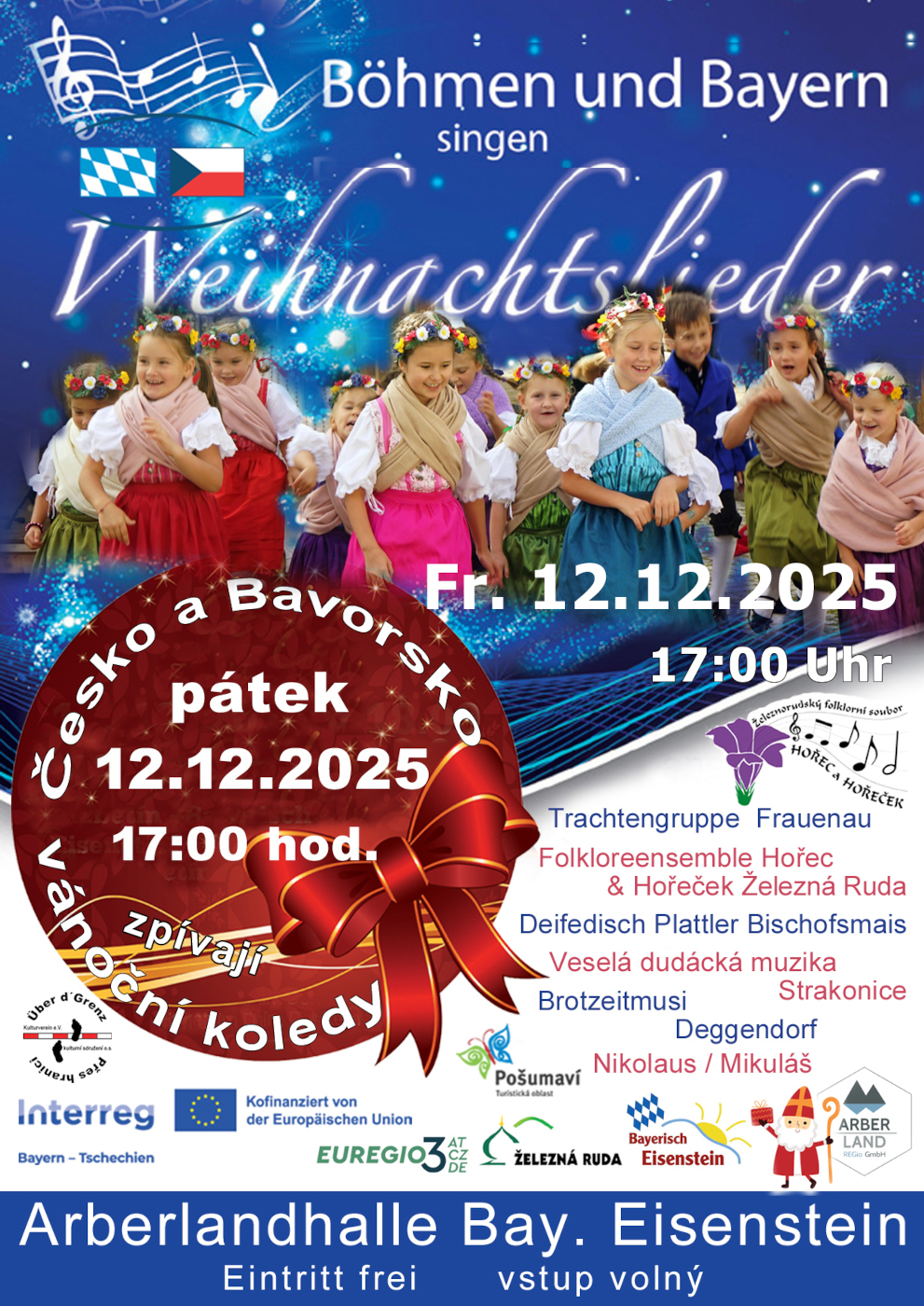 Bayerisch-Böhmisches Weihnachtslieder-Singen 2025-Plakat Bayerisch-Böhmisches Weihnachtslieder-Singen 2025-Plakat