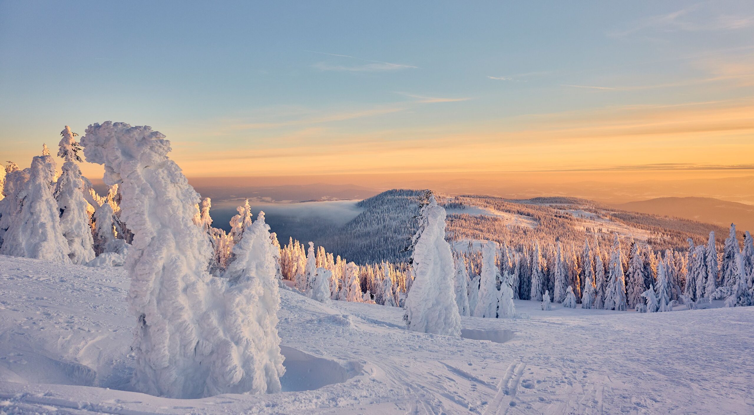 Sonnenuntergang am Großen Arber.