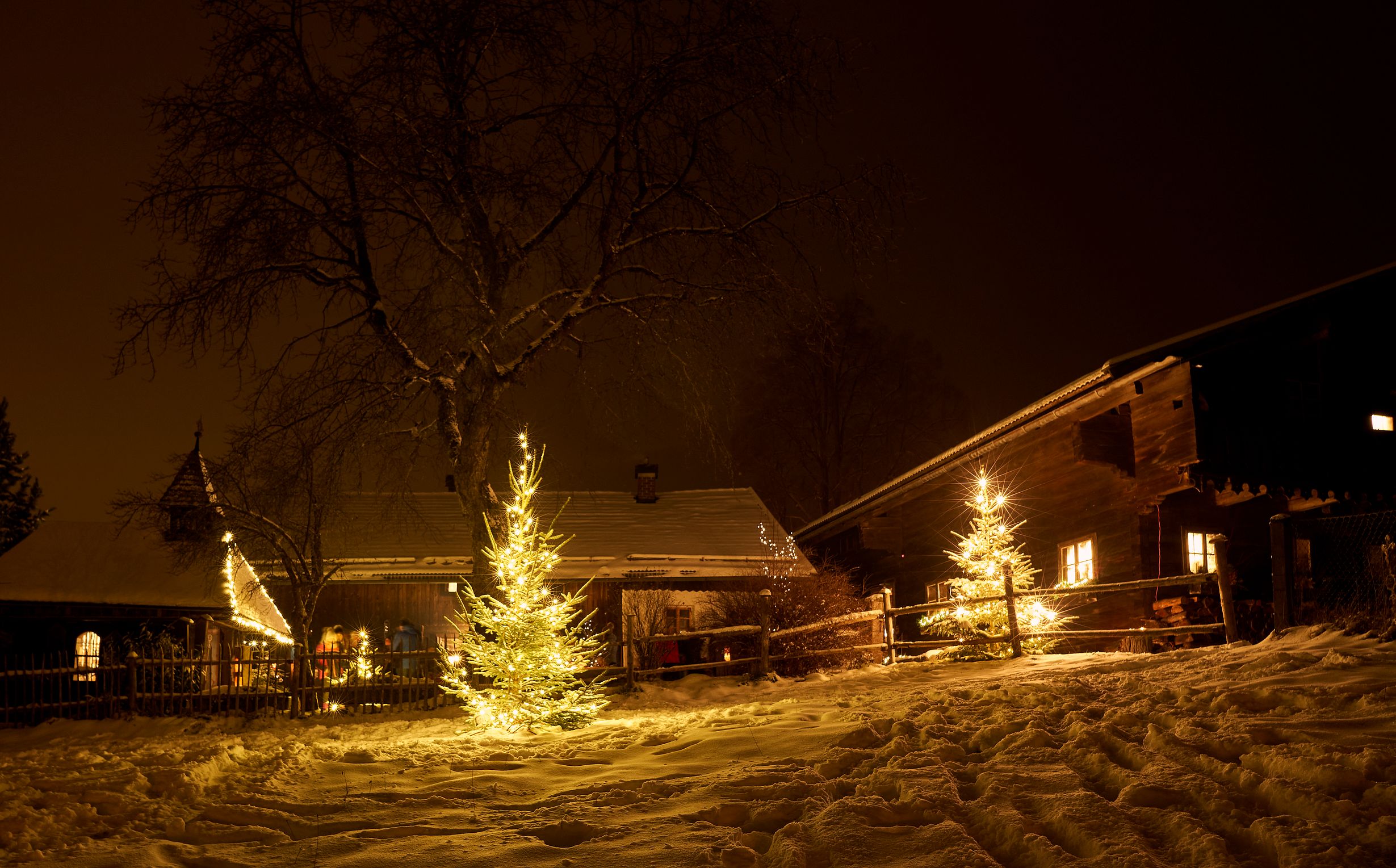 Dorfweihnacht beim Bauernhausmuseum in Lindberg.