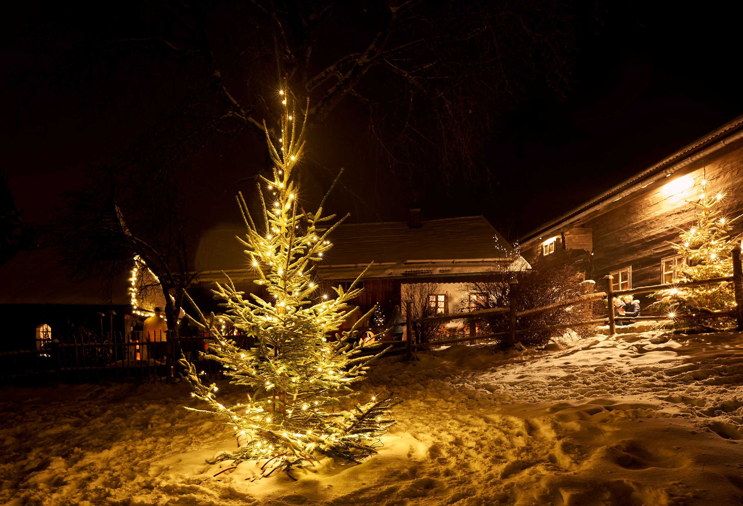 Dorfweihnacht beim Bauernhausmuseum in Lindberg.