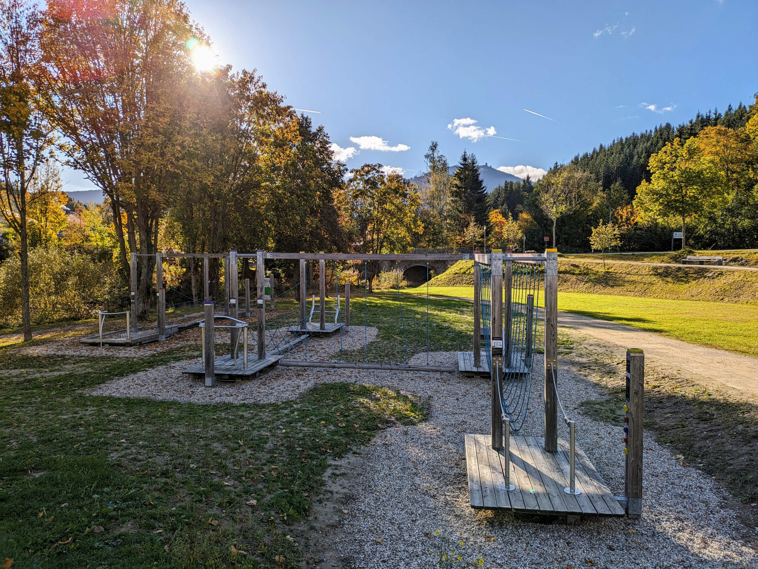 Vitalparcour an der ArberlandHalle in Bayerisch Eisenstein.